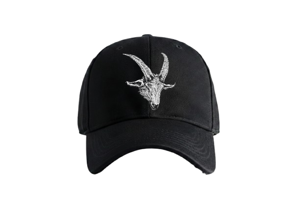 Rams Head Cap by PRDGY — detailed illustration of a ram's head, statement design