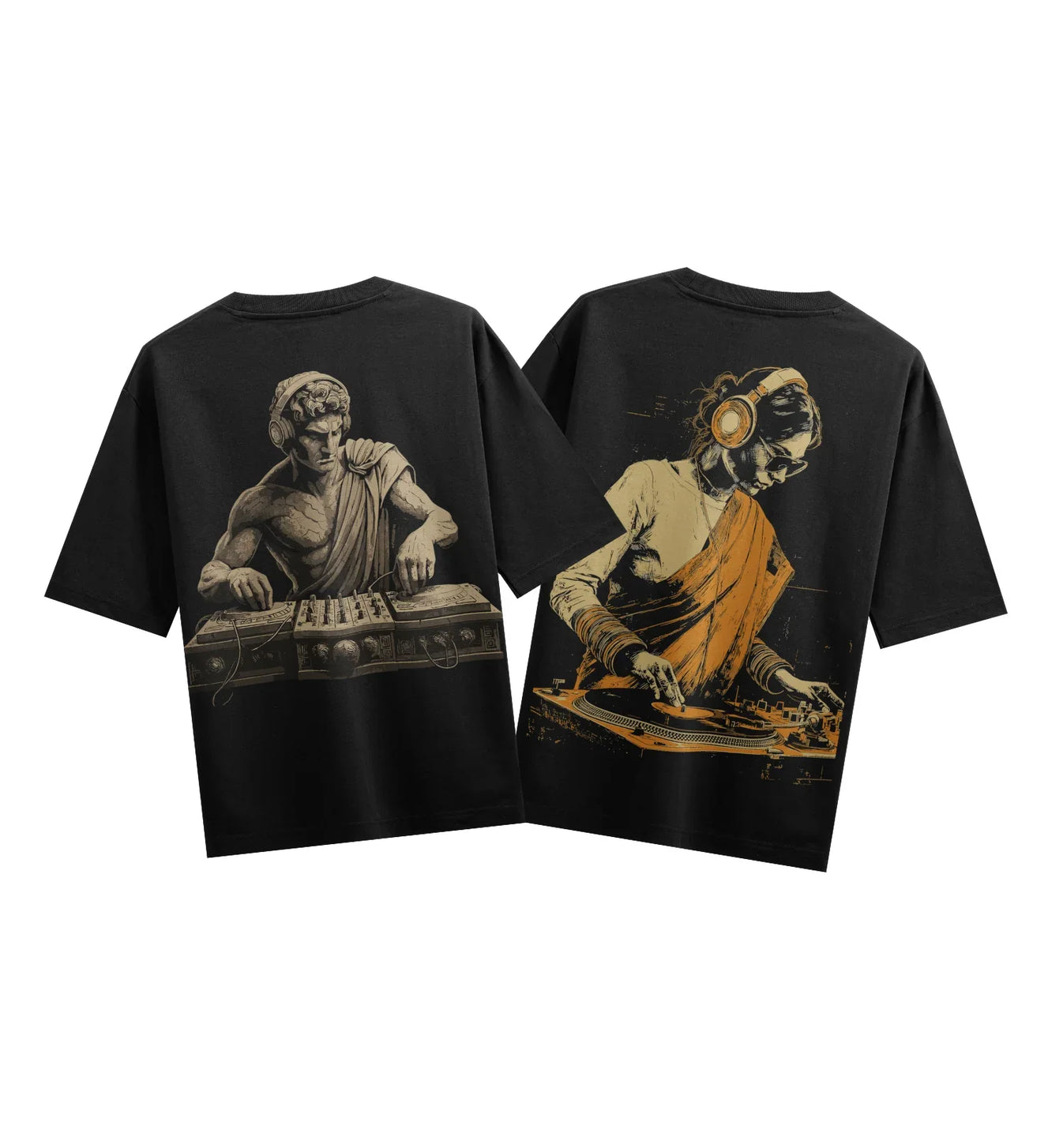 DJ artwork on PRDGY oversized t-shirt