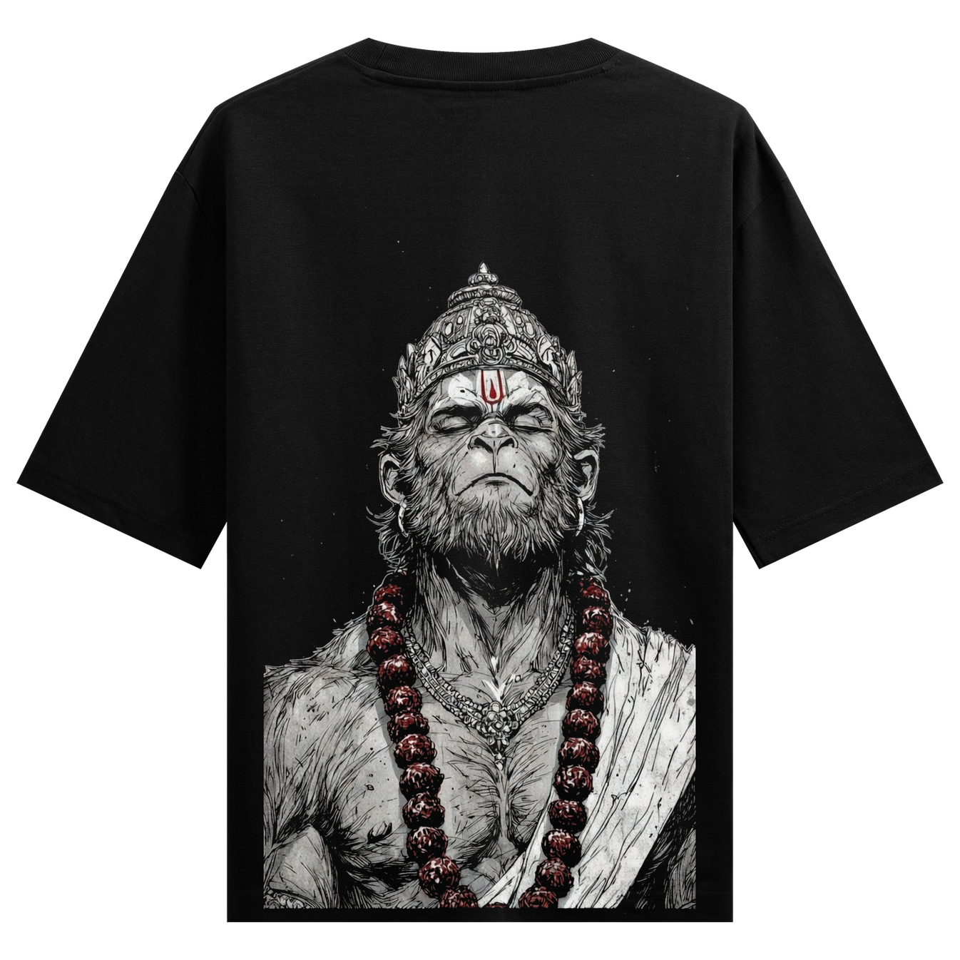 Be Strong Oversized T-Shirt by PRDGY — Detailed illustration of Hanuman, streetwear design