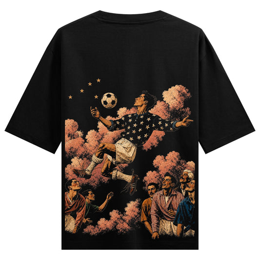 celestial t shirt artwork on PRDGY oversized t-shirt