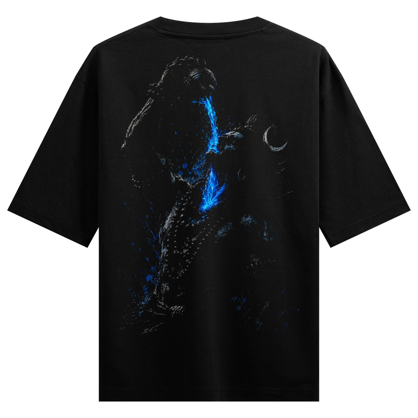 Blue Fury artwork on PRDGY oversized t-shirt