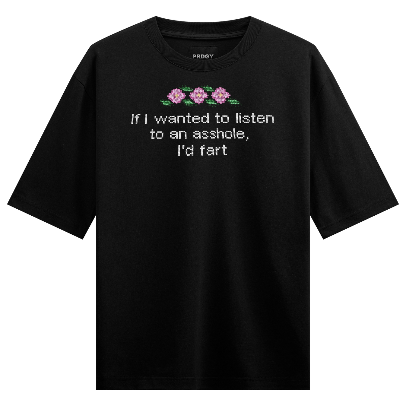 Selective Hearing Oversized T-Shirt by PRDGY — graphic of a person tuning out noise, streetwear design