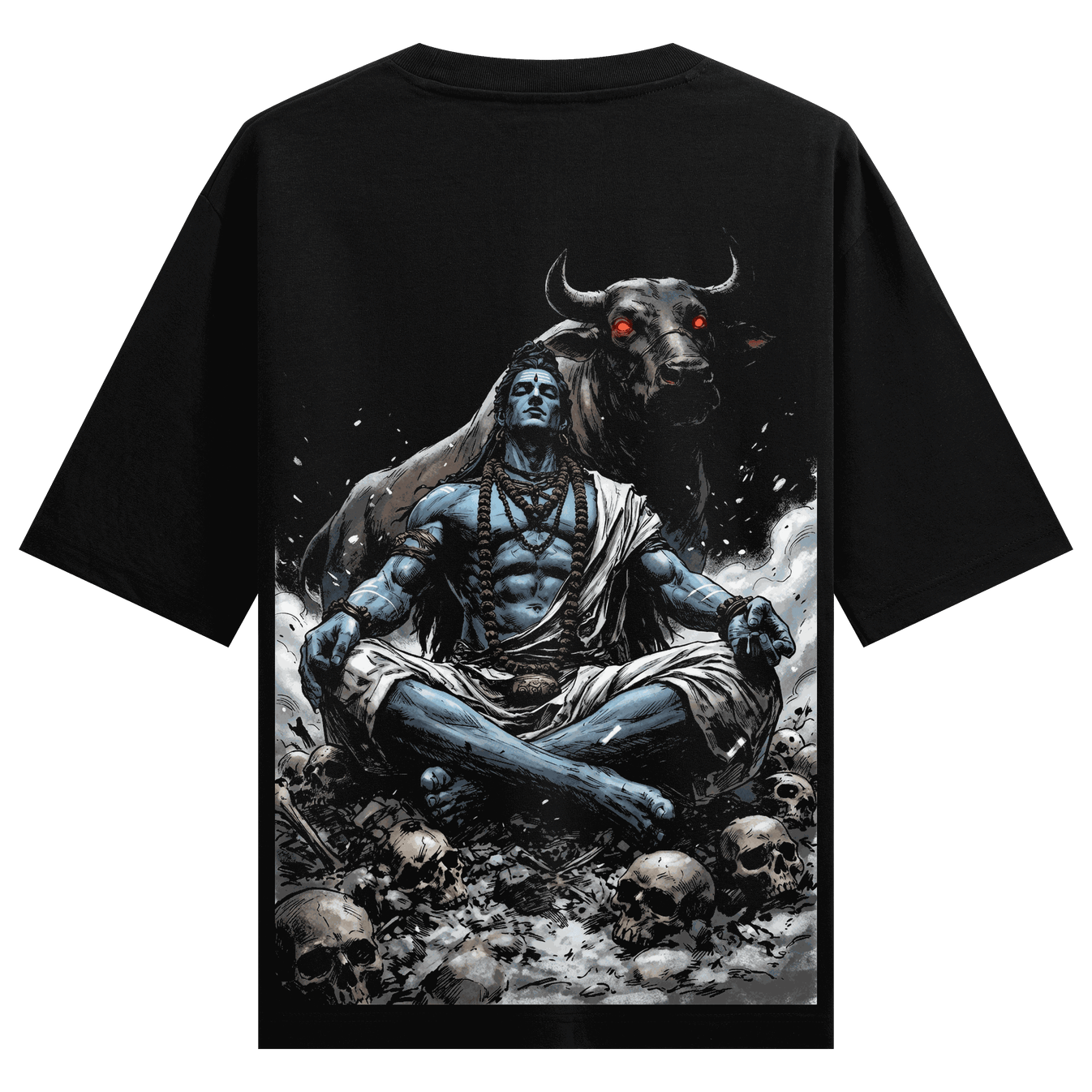 Shiva artwork on PRDGY oversized t-shirt