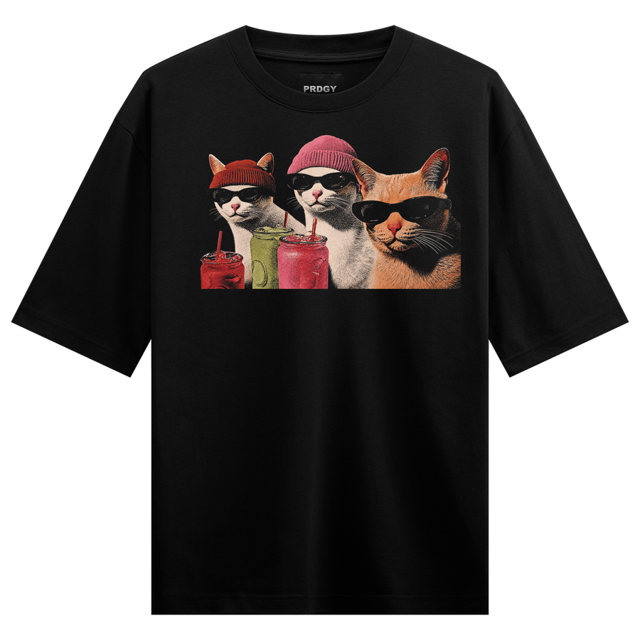 PRDGY Chill Cats Oversized T-shirt