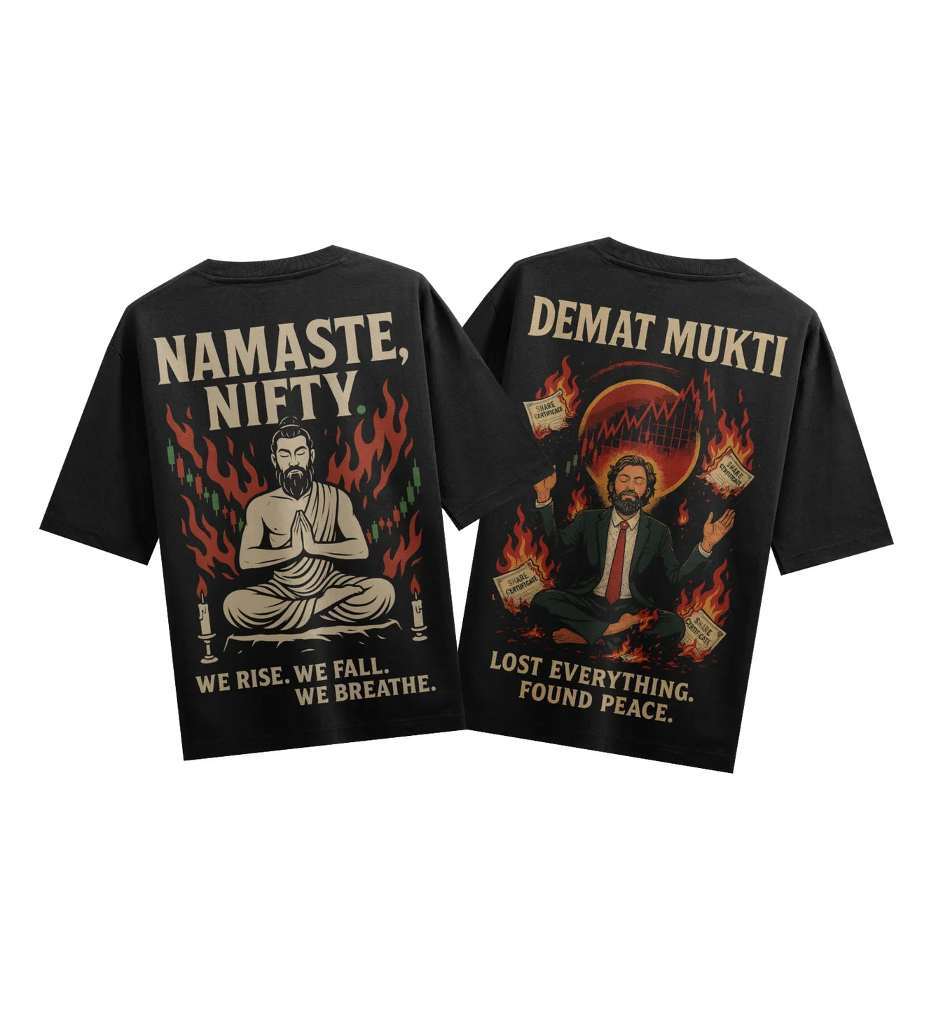 Stock Market artwork on PRDGY oversized t-shirt