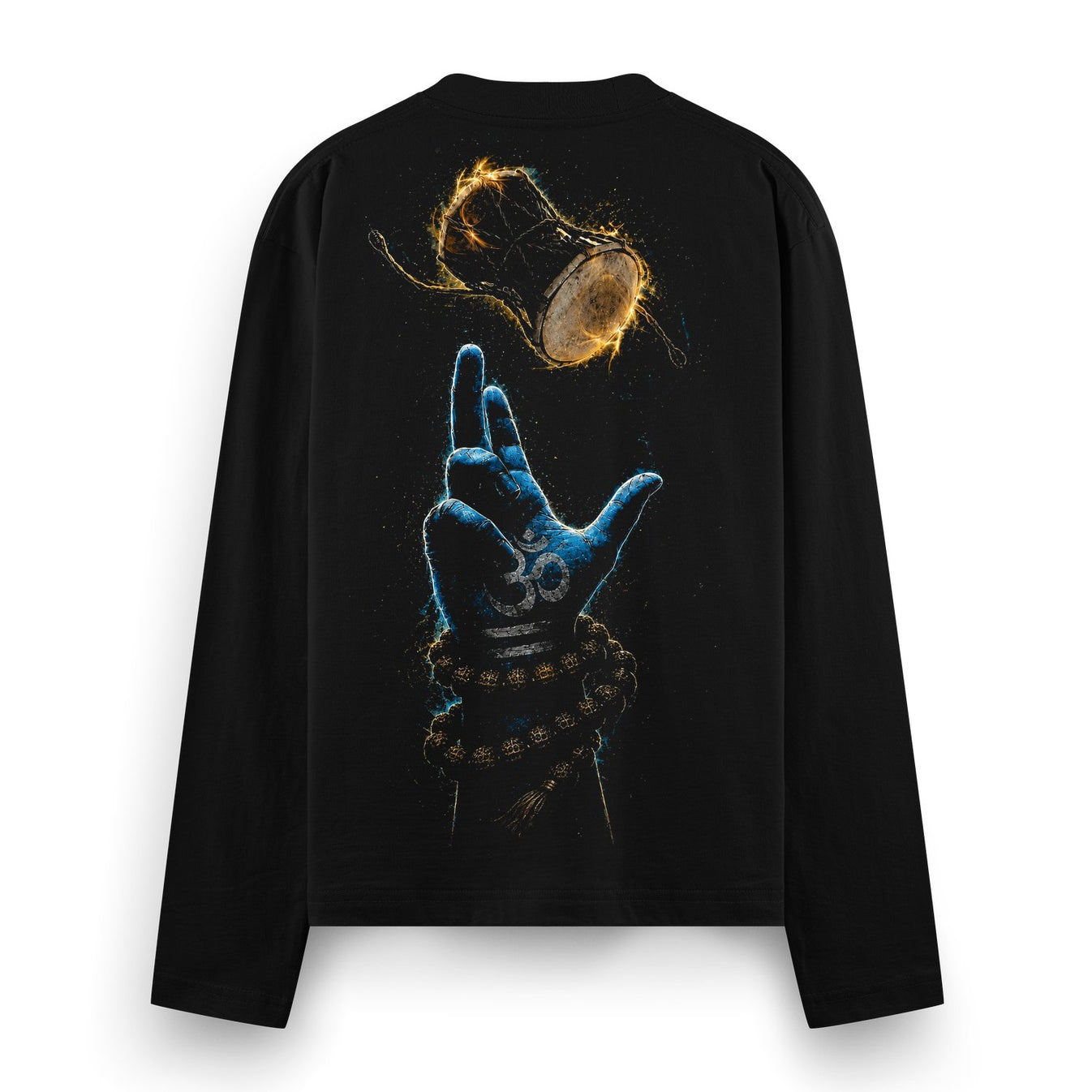 Cosmic Drum artwork on PRDGY oversized full sleeve t-shirt