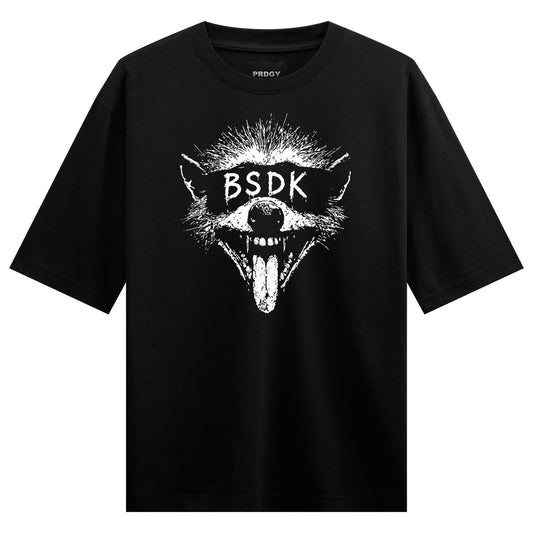 Fierce Wolf Oversized T-Shirt by PRDGY — striking wolf design, streetwear design