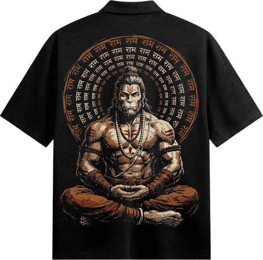 PRDGY Bhakt Shakti Oversized Collar Shirt