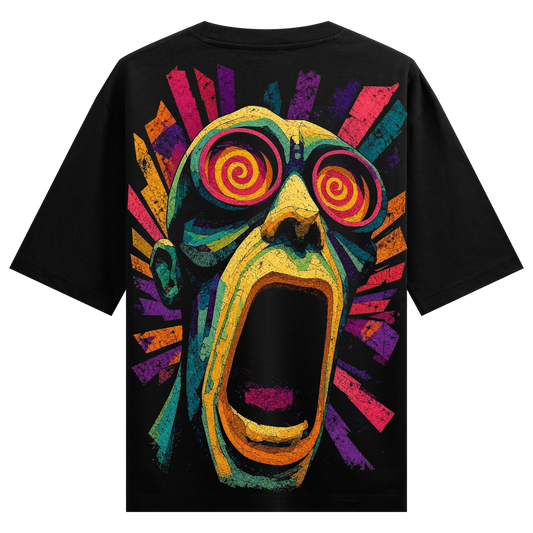 Psychedelic Scream T-Shirt by PRDGY — vibrant abstract art design, streetwear design