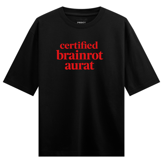 PRDGY Brainrot Aurat Oversized T-shirt