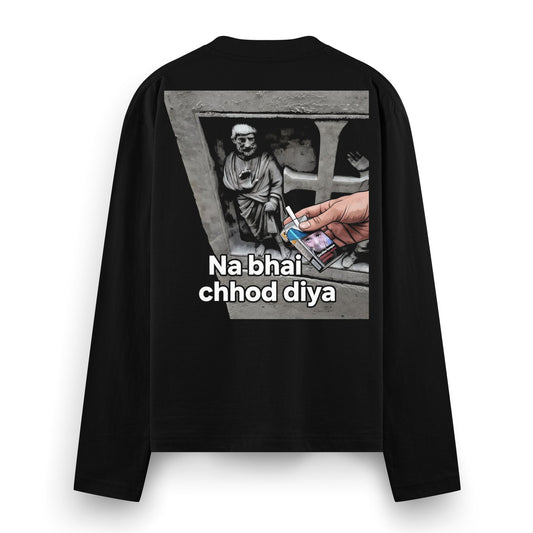 No Ciggi Full Sleeve T-Shirt by PRDGY — statue design promoting quitting smoking, humour design