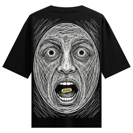 PRDGY ADHD Scream Oversized T-shirt