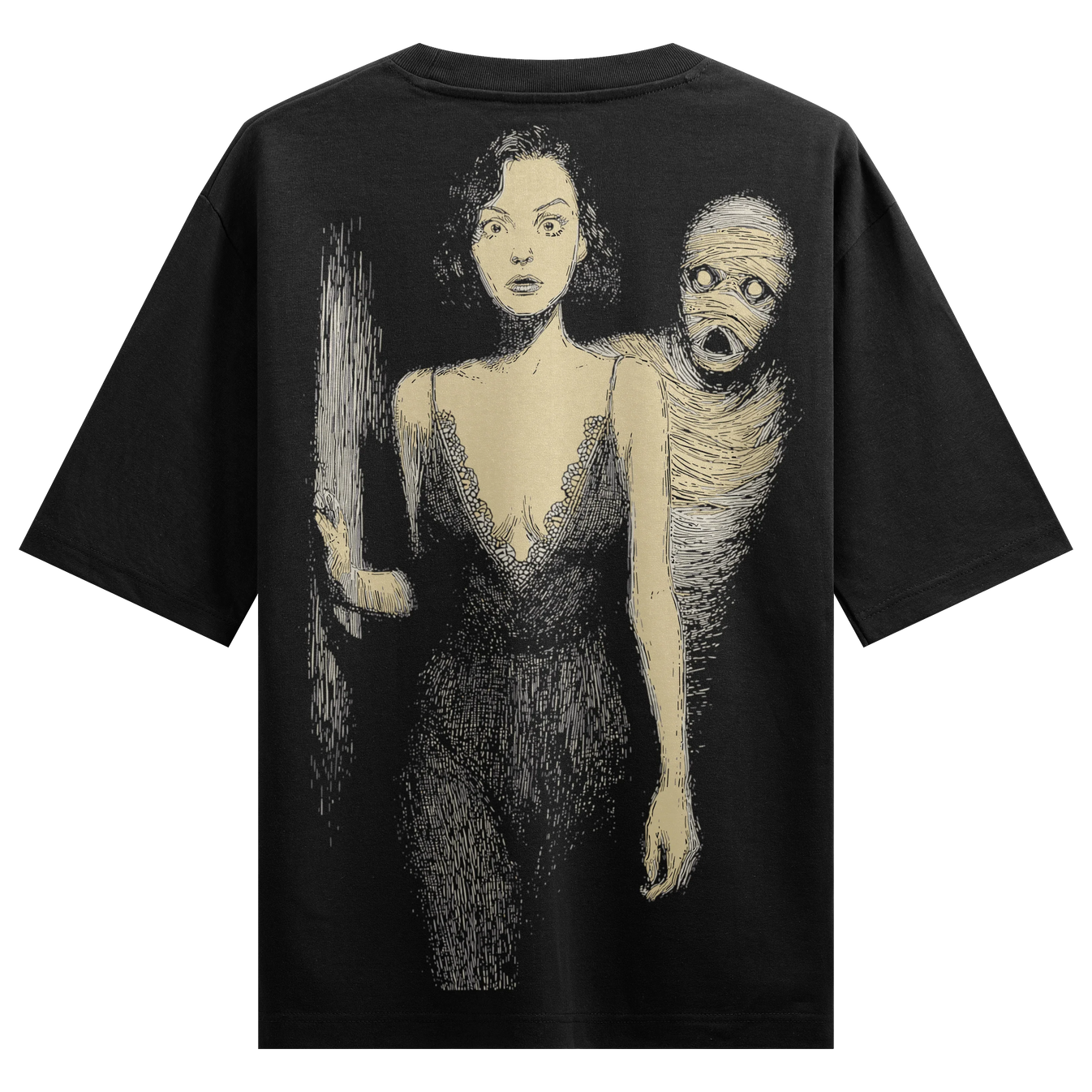 Mummy artwork on PRDGY oversized t-shirt