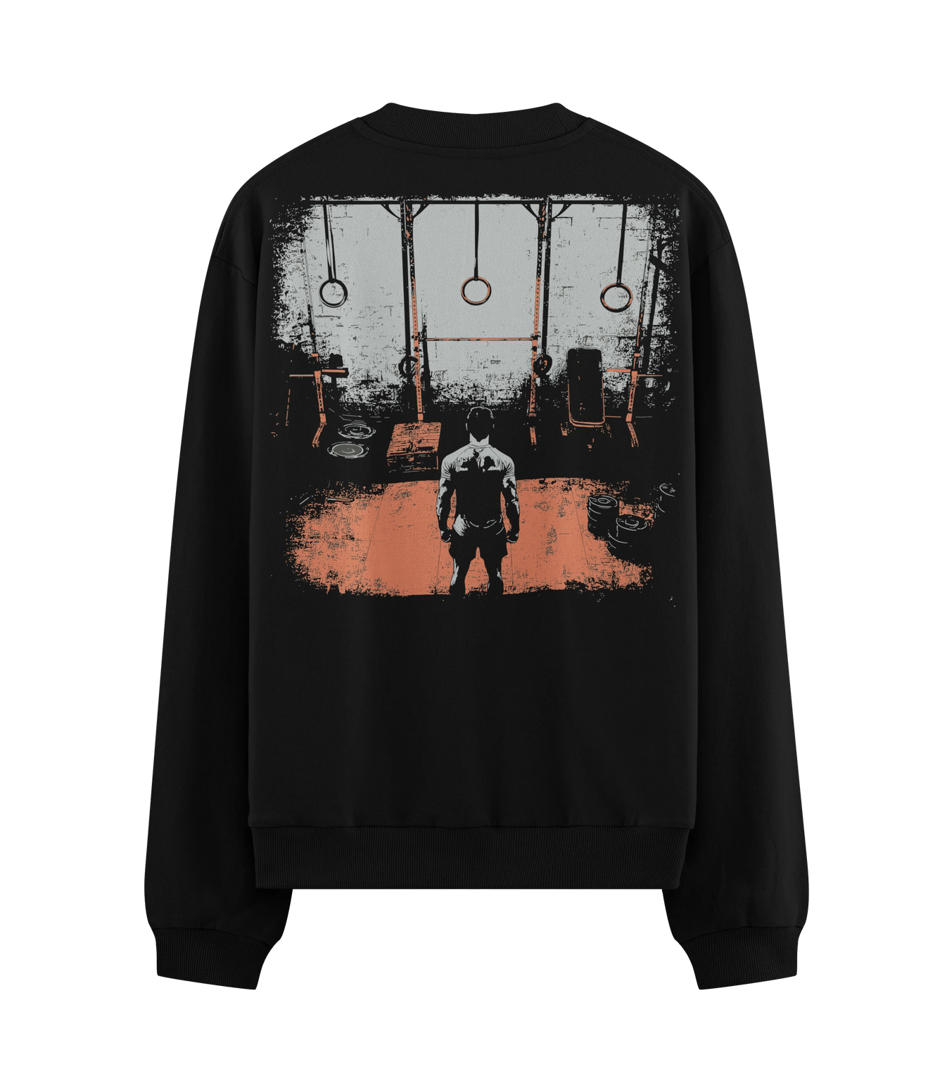 Gym artwork on PRDGY sweatshirt