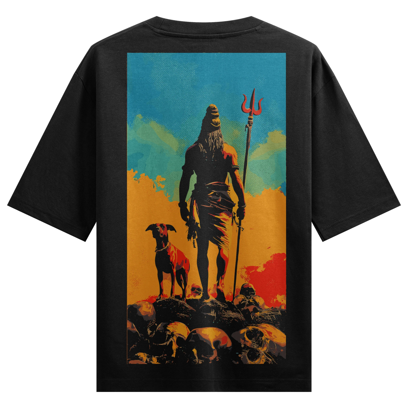 Shiva artwork on PRDGY oversized t-shirt