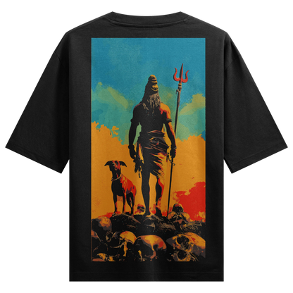 Shiva artwork on PRDGY oversized t-shirt