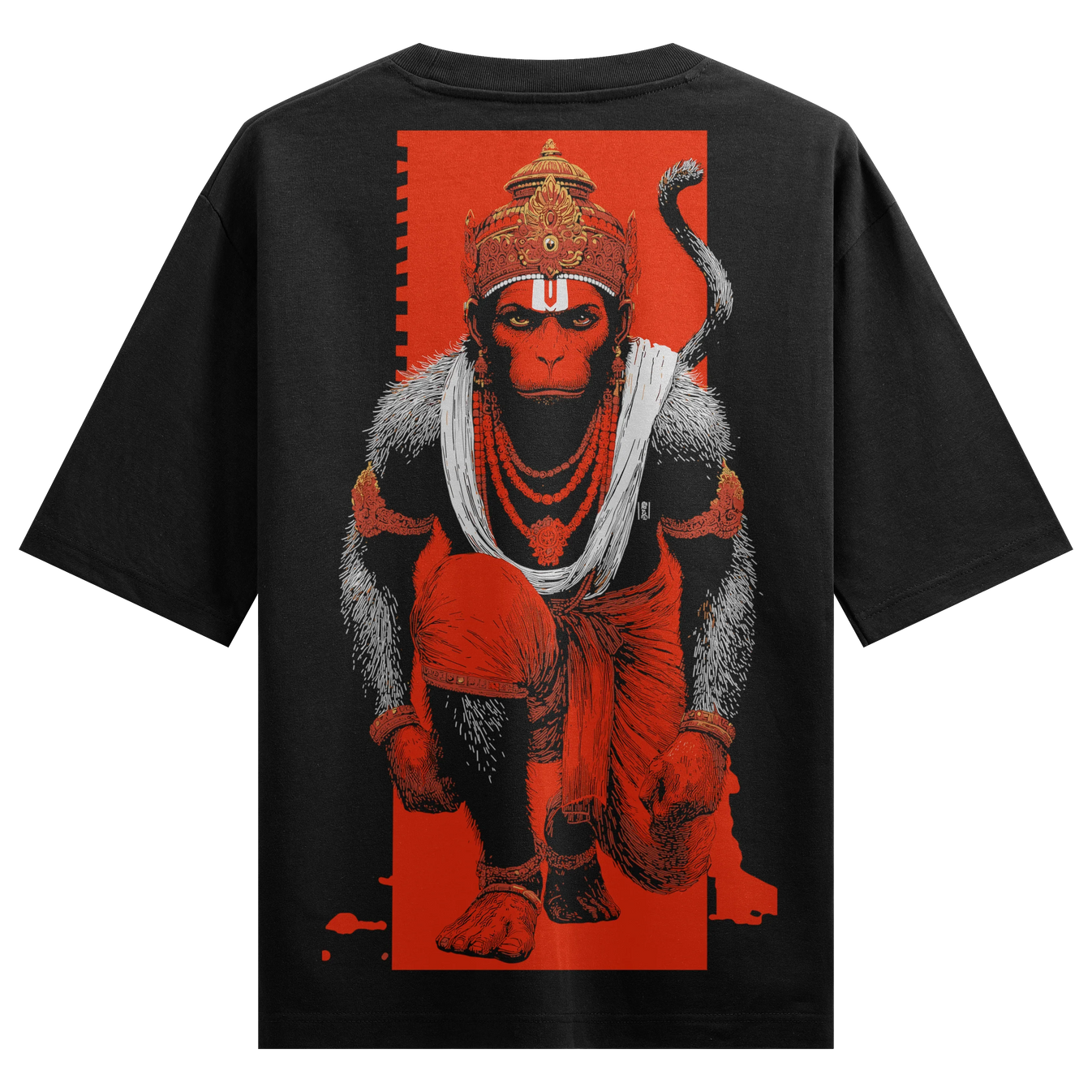 Hanuman artwork on PRDGY oversized t-shirt