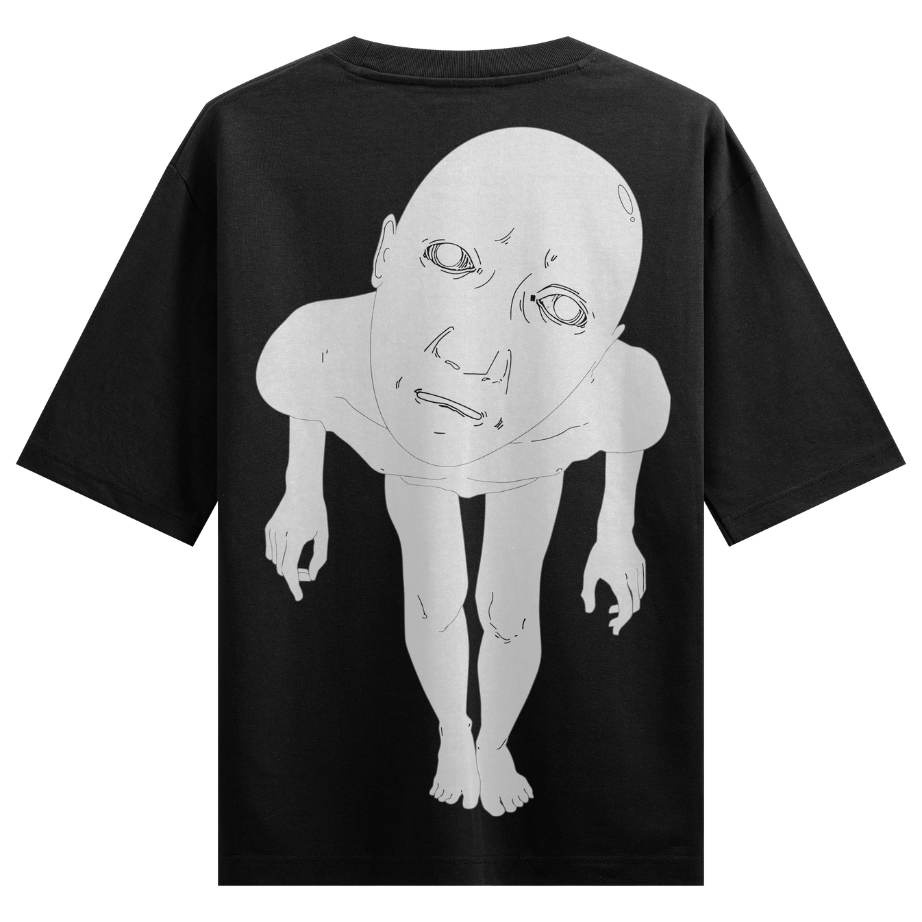Abstract Figure artwork on PRDGY oversized t-shirt