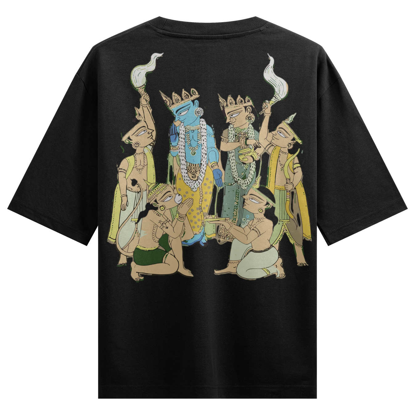 Krishna artwork on PRDGY oversized t-shirt