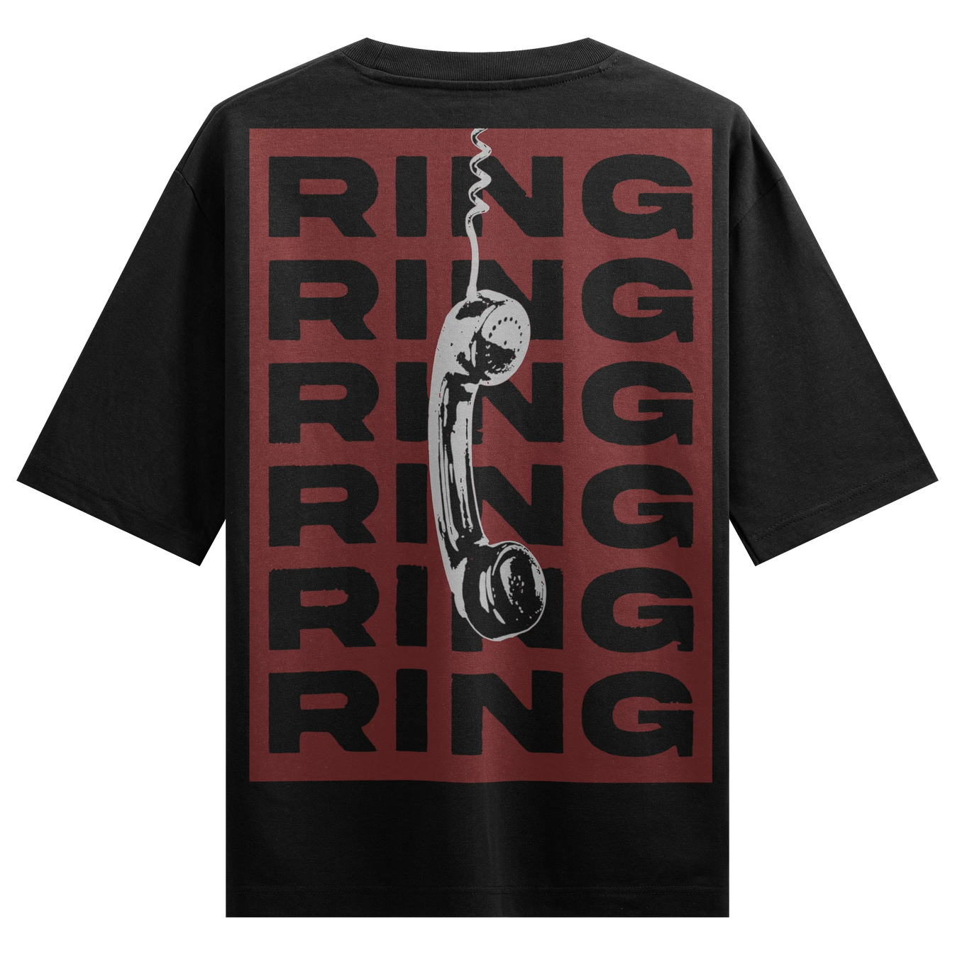 Rotary Phone artwork on PRDGY oversized t-shirt