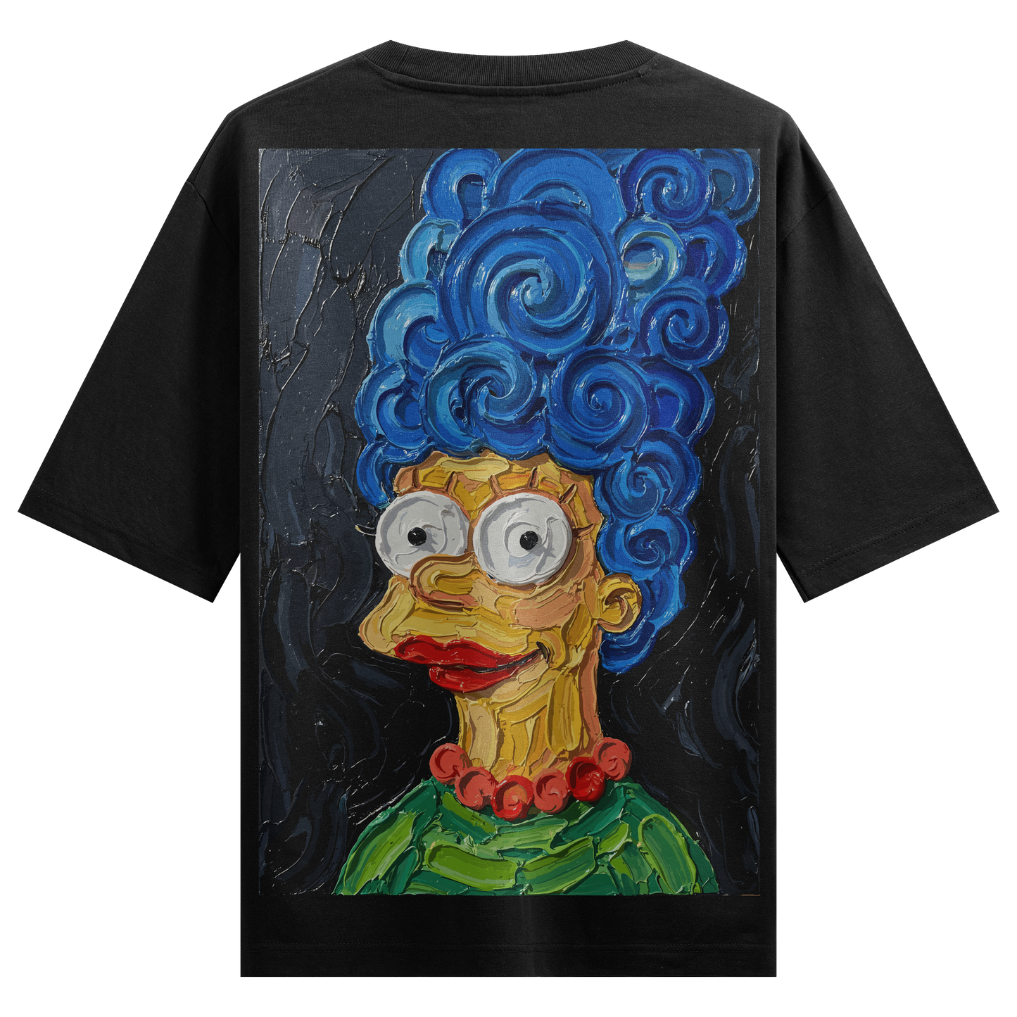 PRDGY Blue Hair Portrait Oversized T-shirt