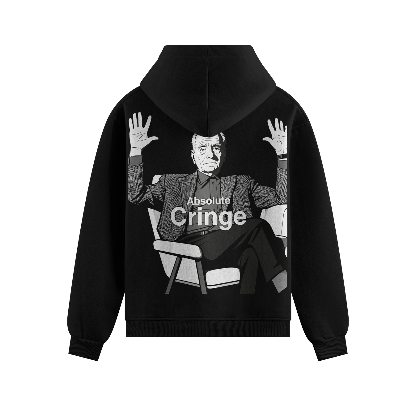 Absolute Cringe artwork on PRDGY hoodie