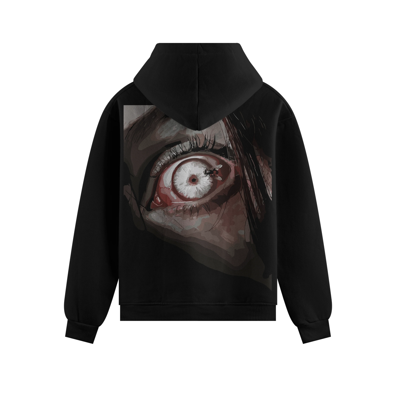 Eye artwork on PRDGY hoodie