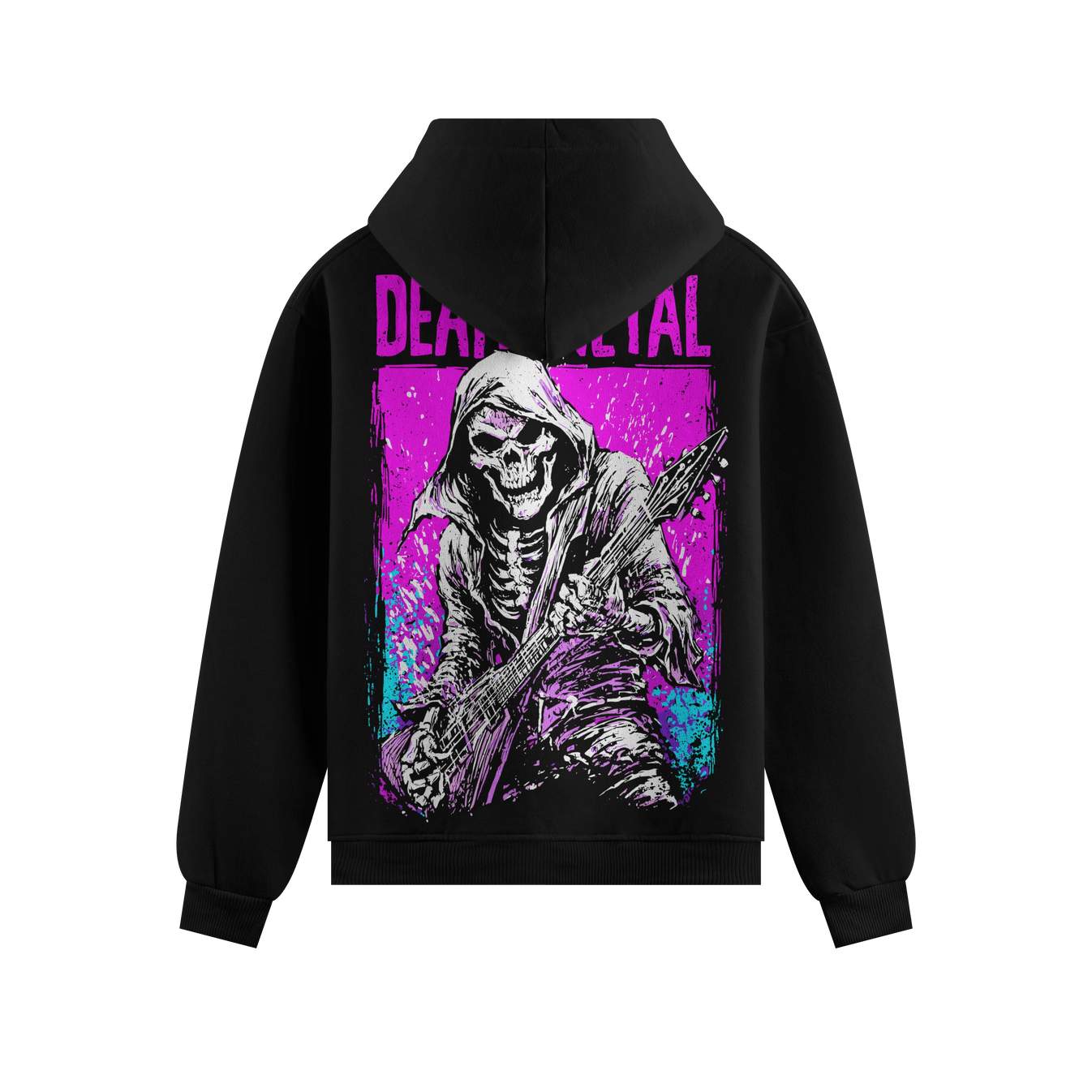 DEATH METAL artwork on PRDGY hoodie