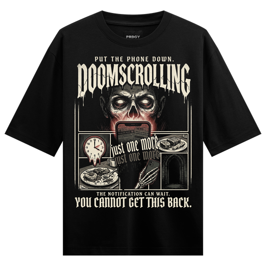 PRDGY Doomscroll Regret Oversized T-shirt