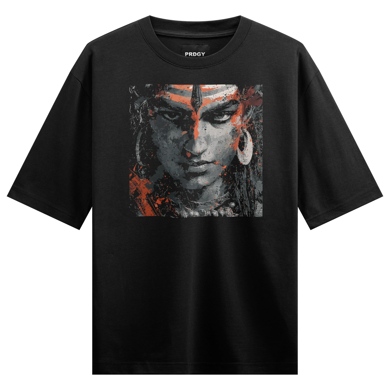 Shiva artwork on PRDGY oversized t-shirt