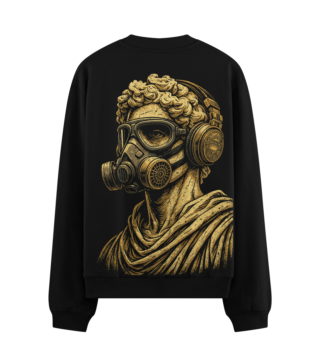 Statue artwork on PRDGY sweatshirt