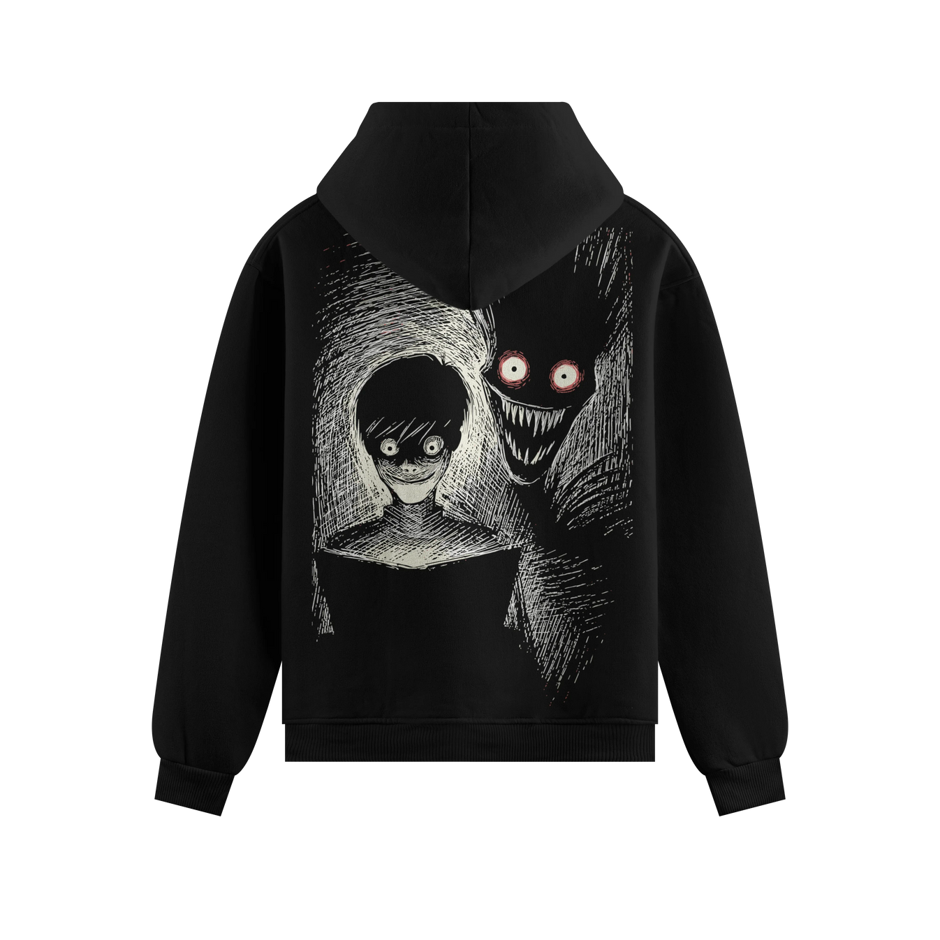 Demon artwork on PRDGY hoodie