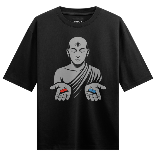 Laal Neeli Dawai Front Oversized T-Shirt