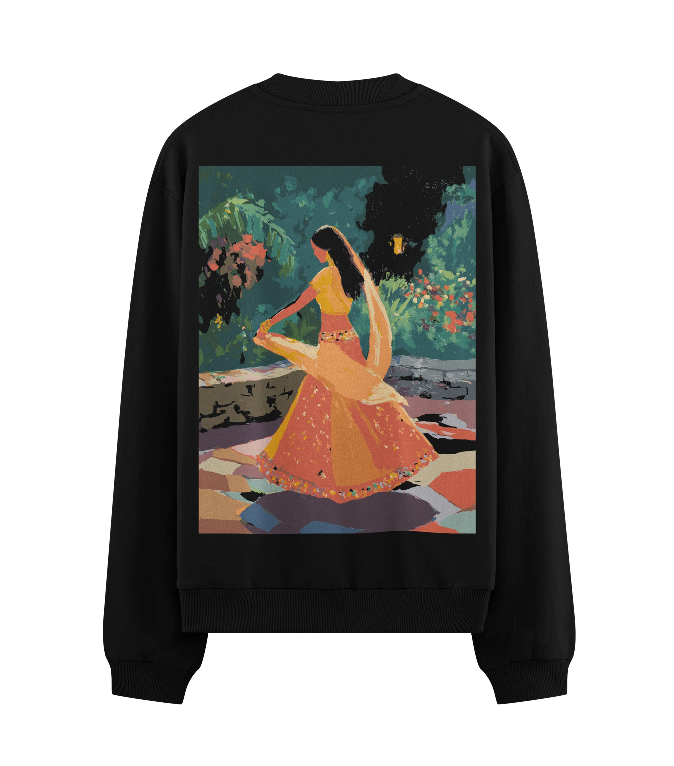 Indian Dancer artwork on PRDGY sweatshirt