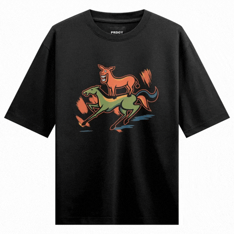 PRDGY Majnu Art Oversized T-Shirt