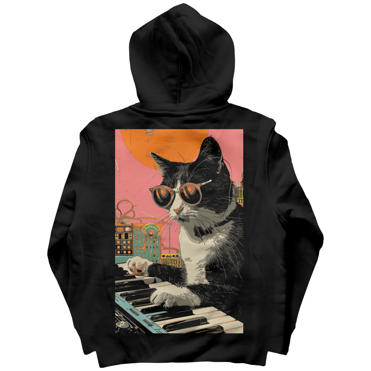 Musical Aesthetic Cat Hoodie