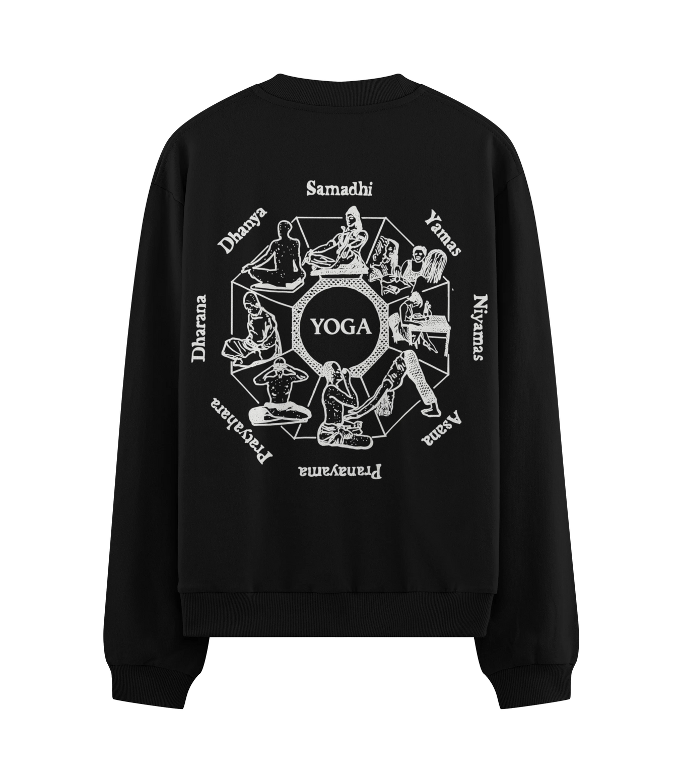 Yoga artwork on PRDGY sweatshirt