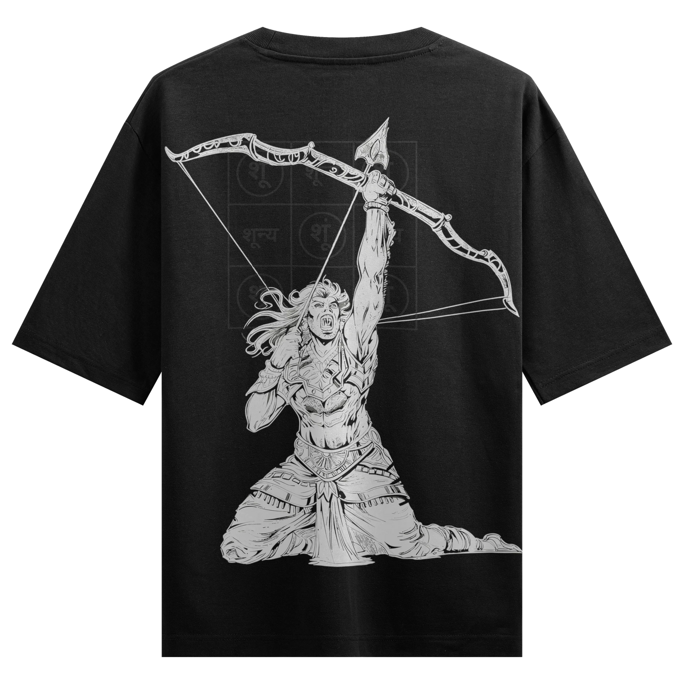 Arjuna artwork on PRDGY oversized t-shirt