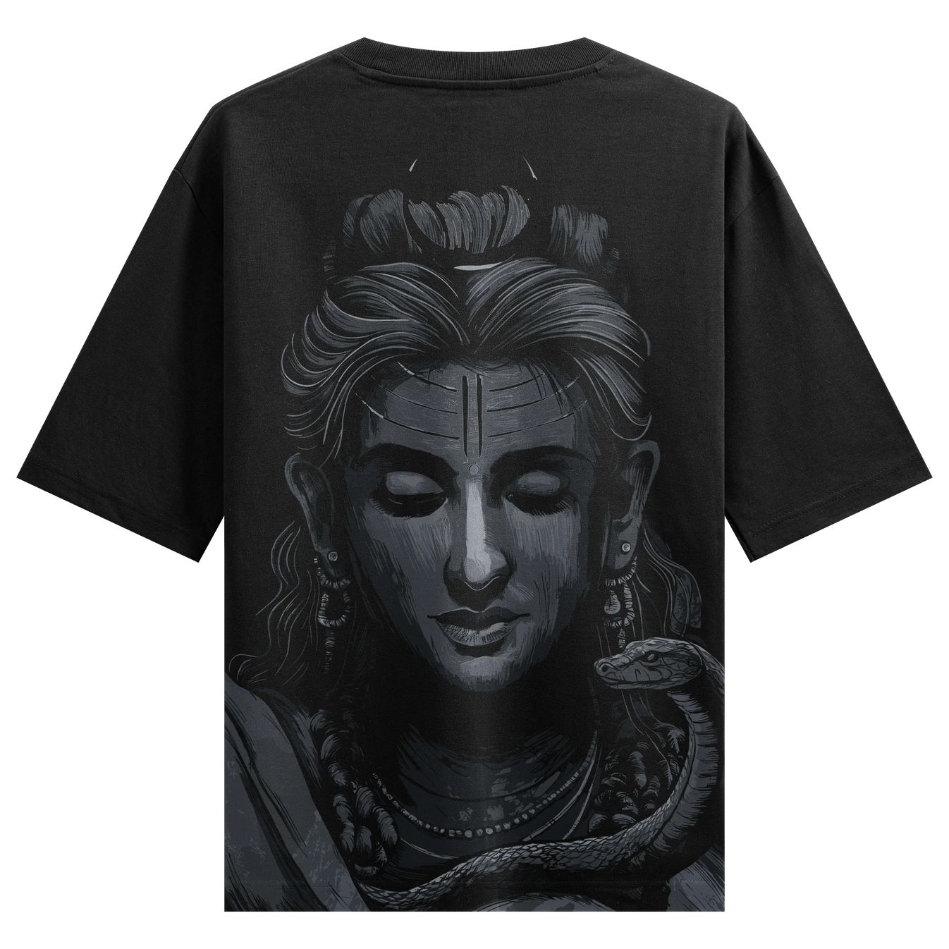 Shiva artwork on PRDGY oversized t-shirt