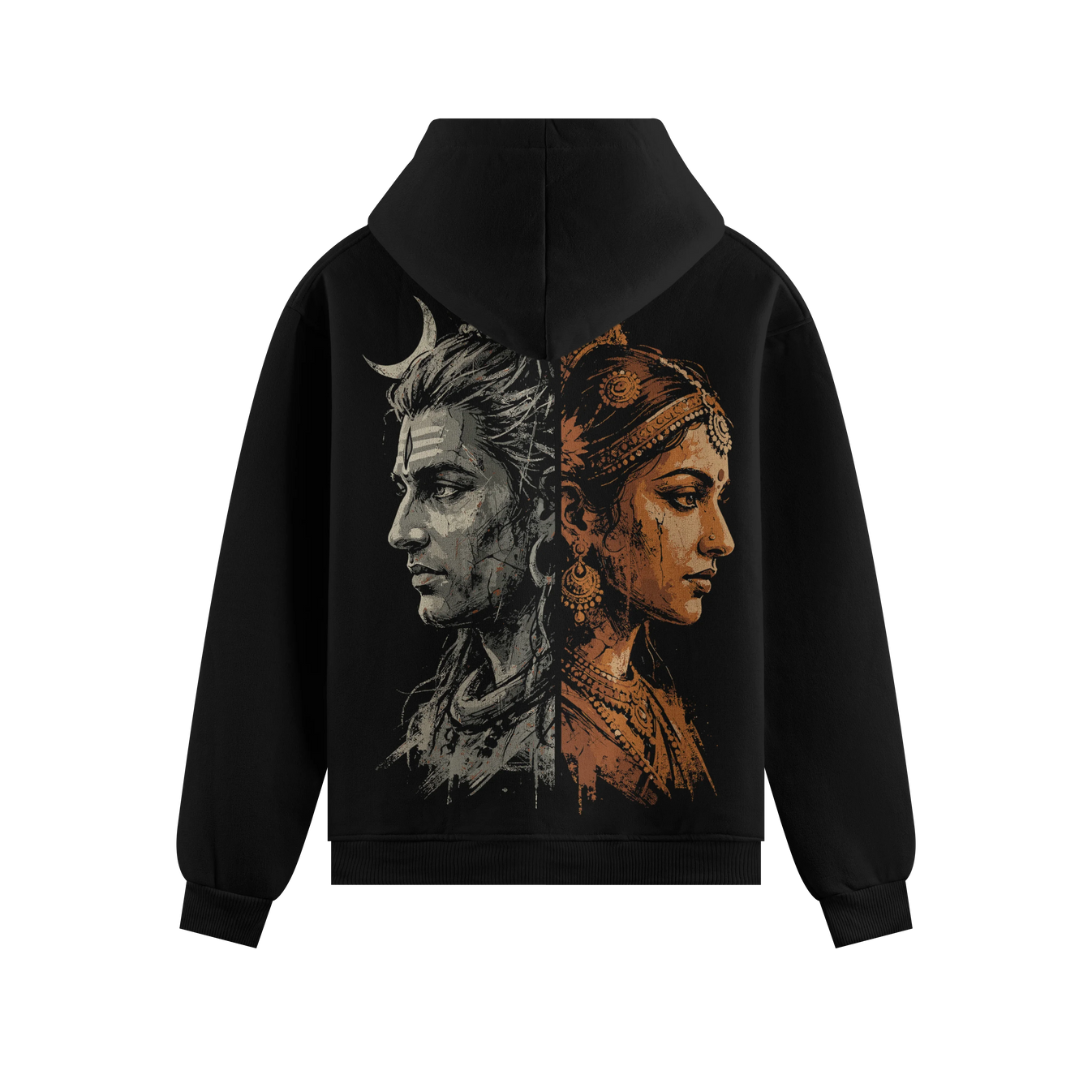 Shiva Parvati artwork on PRDGY hoodie