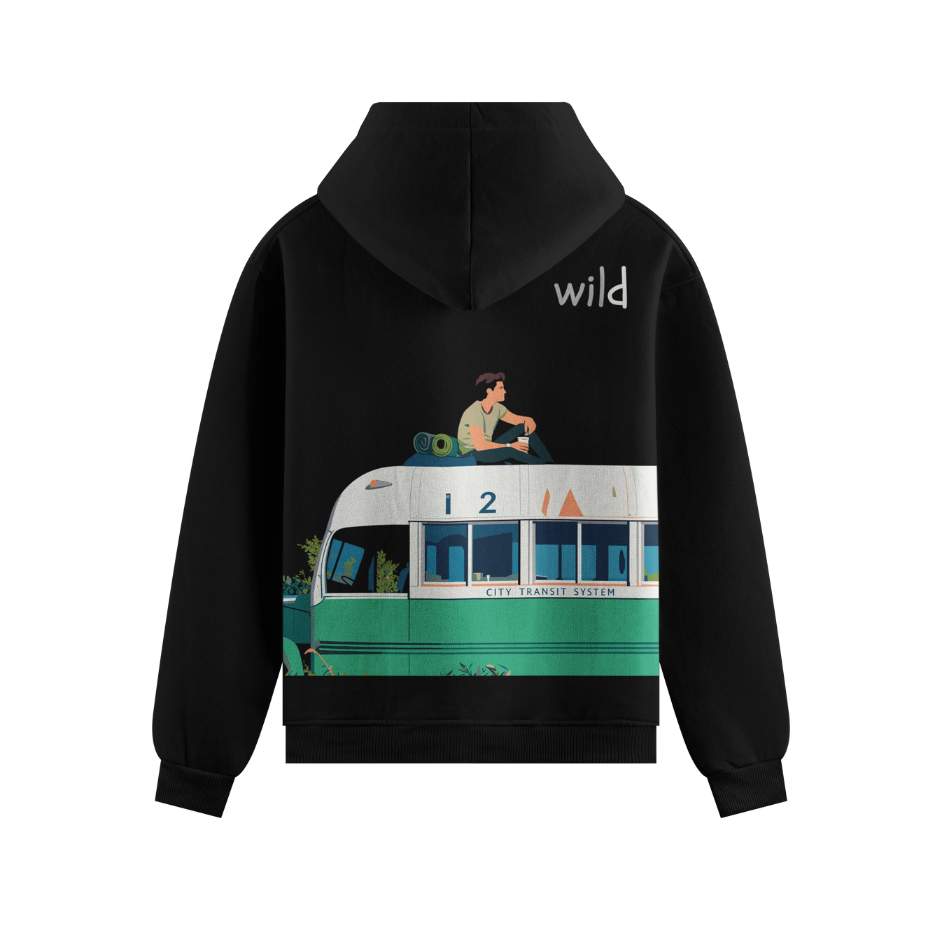 Wild 1 2 CITY TRANSIT SYSTEM artwork on PRDGY hoodie