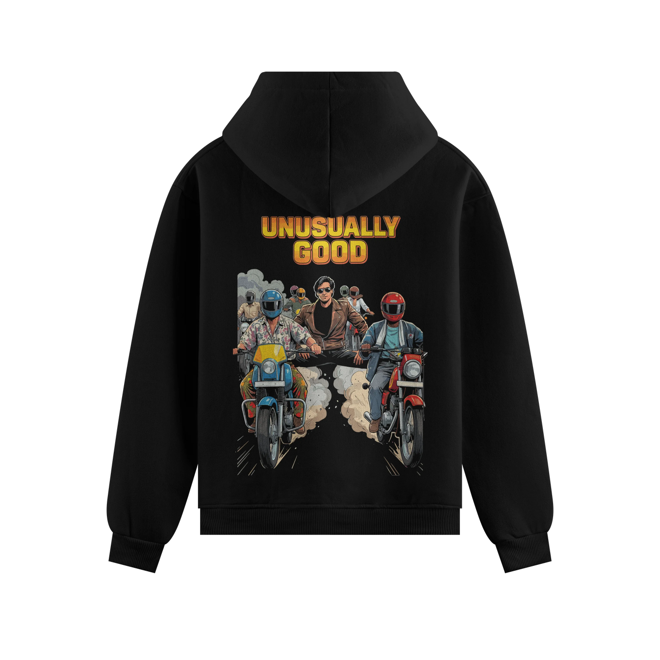 UNUSUALLY GOOD artwork on PRDGY hoodie