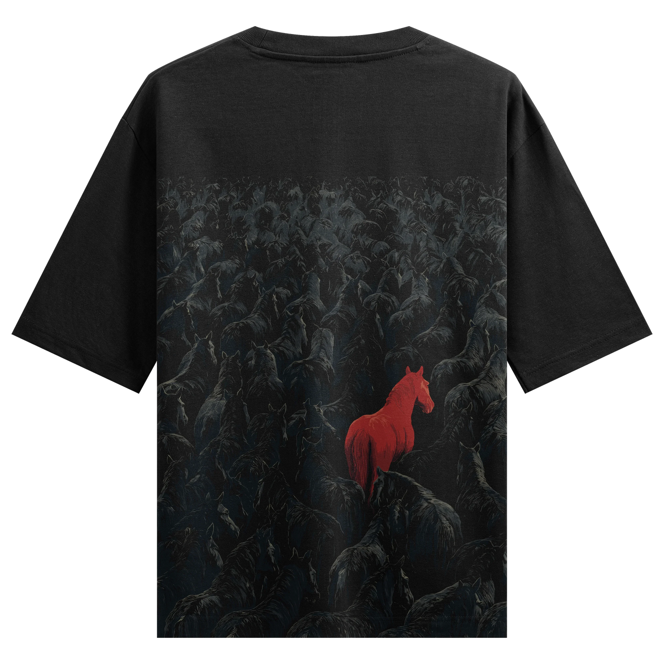 Horse artwork on PRDGY oversized t-shirt