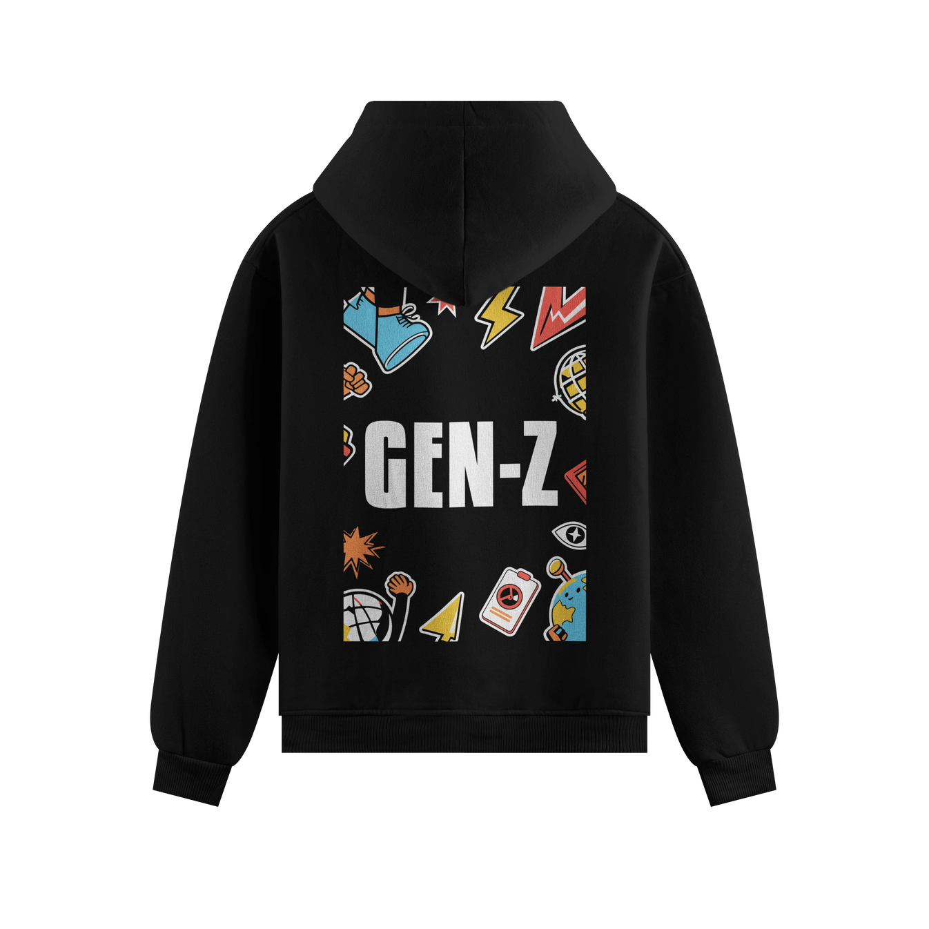 Gen Z artwork on PRDGY hoodie