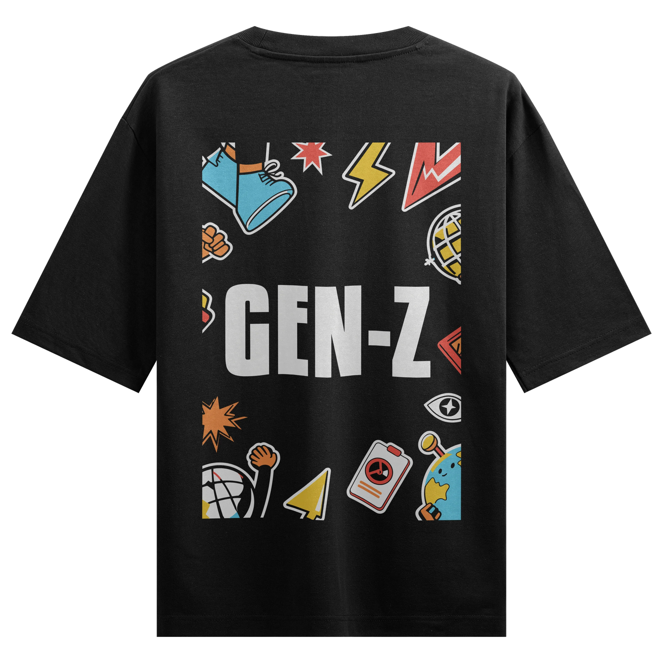 Gen Z artwork on PRDGY oversized t-shirt