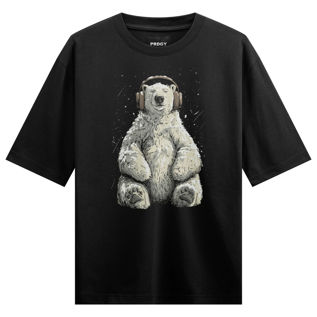 Polar Bear artwork on PRDGY oversized t-shirt