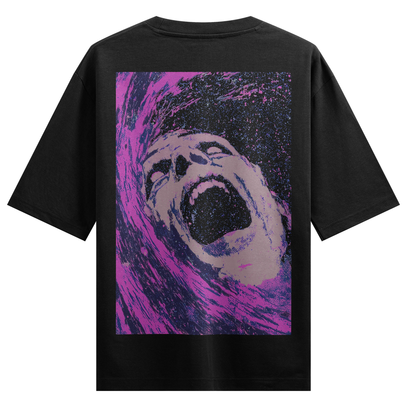 Scream artwork on PRDGY oversized t-shirt