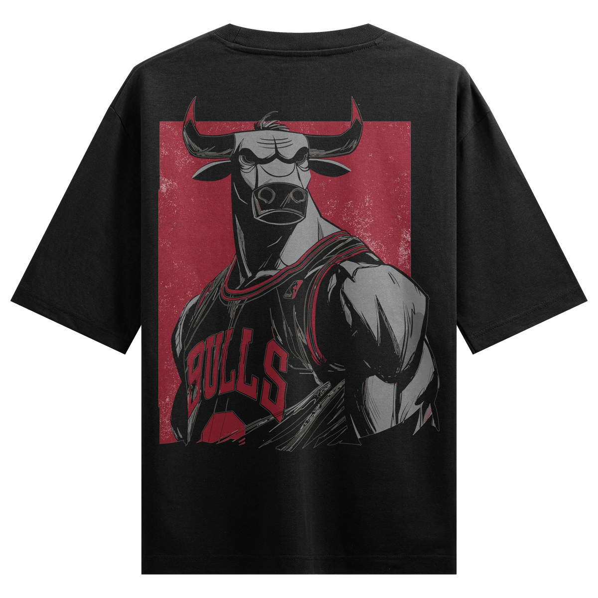 Chicago Bulls artwork on PRDGY oversized t-shirt