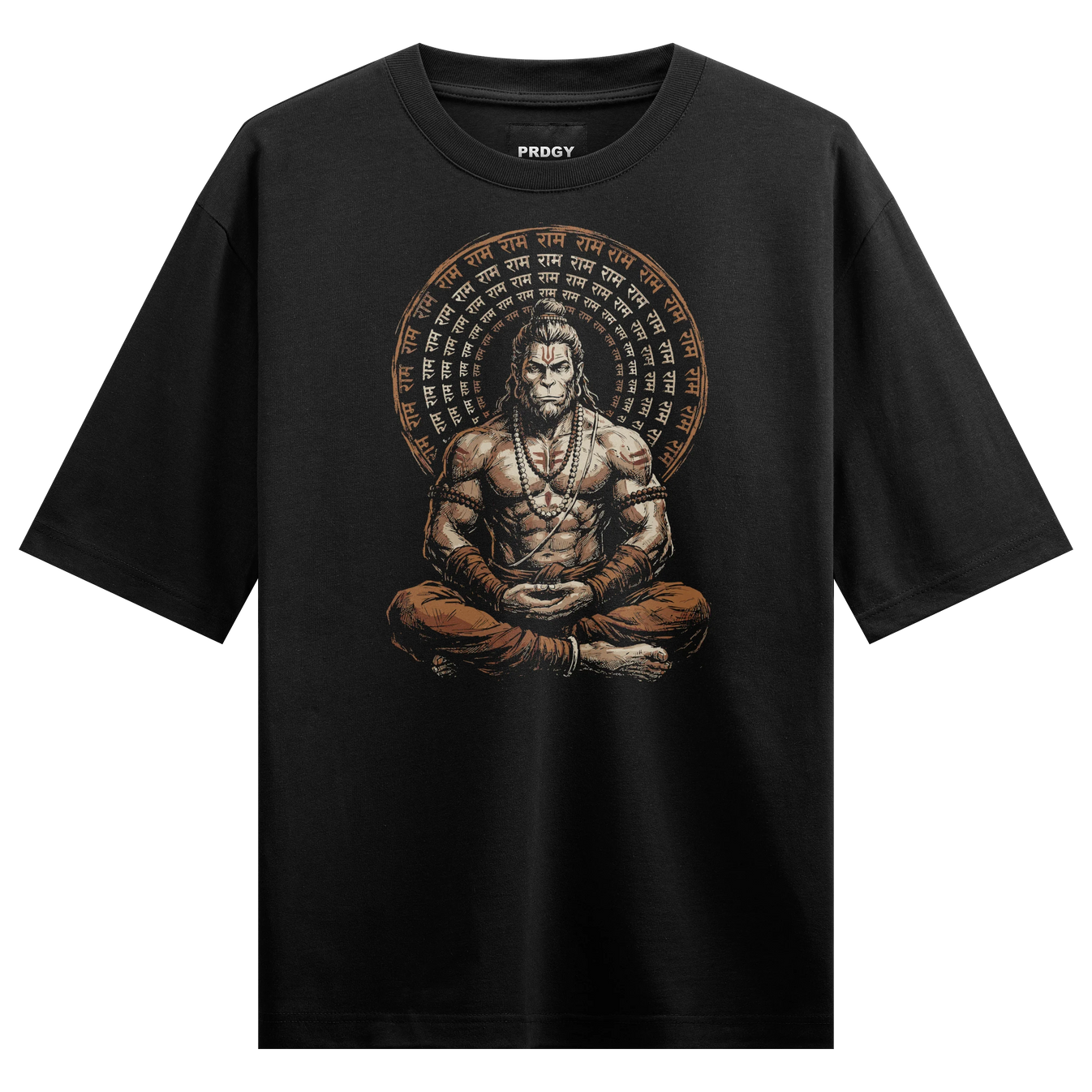 Hanuman artwork on PRDGY oversized t-shirt