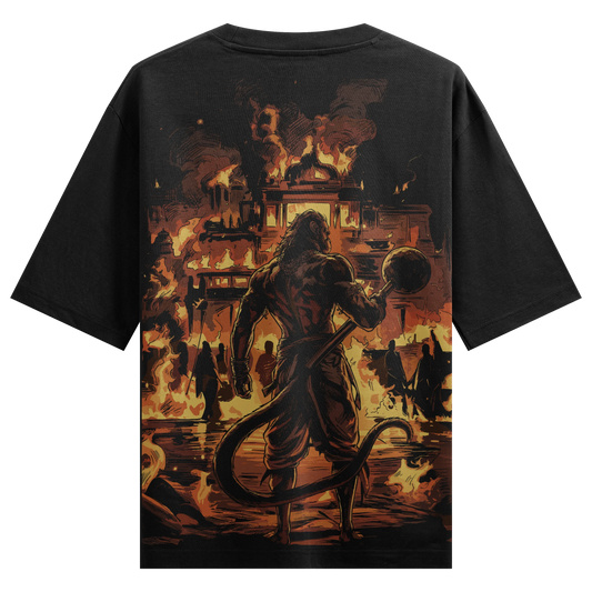 PRDGY Bhakti Became Fire Oversized T-Shirt
